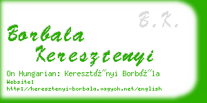 borbala keresztenyi business card